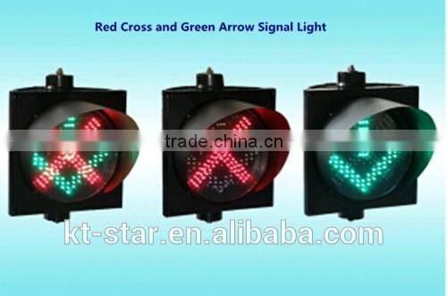 Wholesale kutuo 300mm driveway indicator red cross and green arrow in one unit traffic signal light