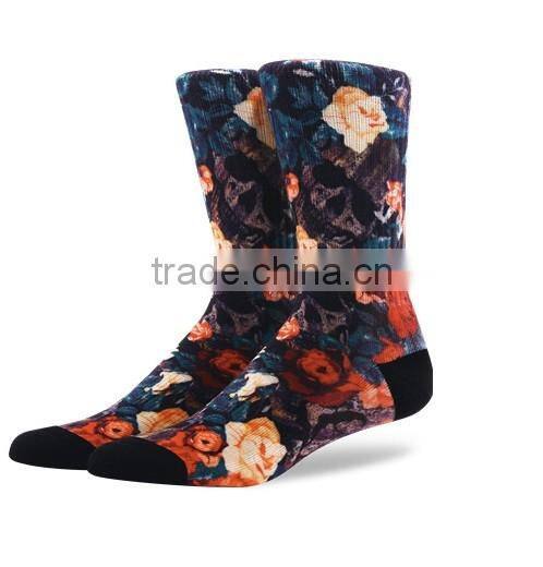 2016 newest design dye sublimation basketball socks