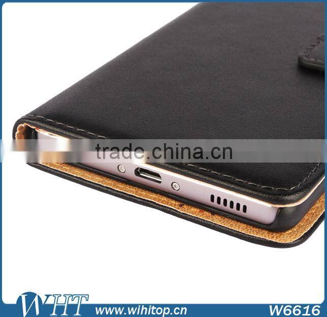 Leather Card Slot Flip Cover with Stand for Huawei Ascend P8 Case
