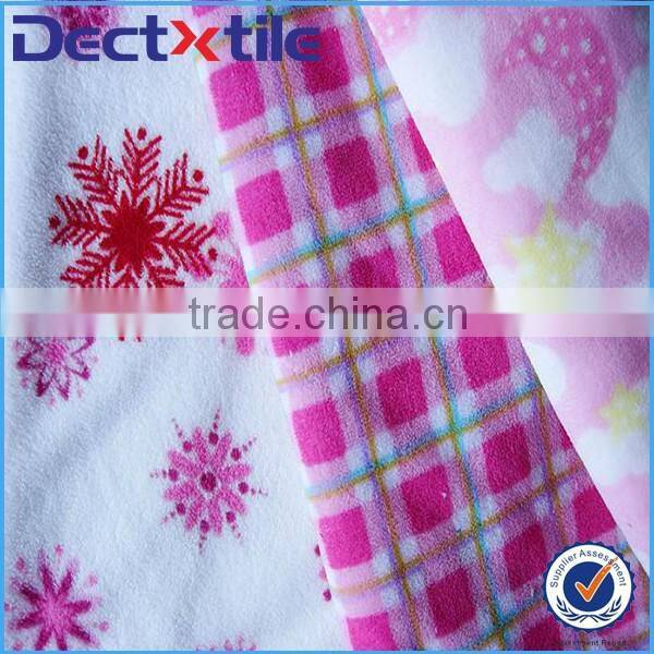 printing polyester fabric flannel fleece fabric for floral nighty