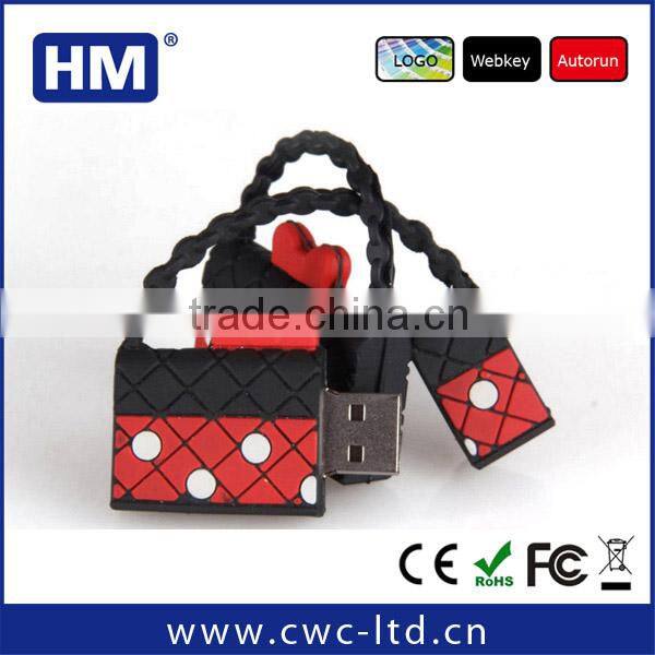 OEM Customize any material handbag usb flash drive disk ( Welcome to visit us HM factory )