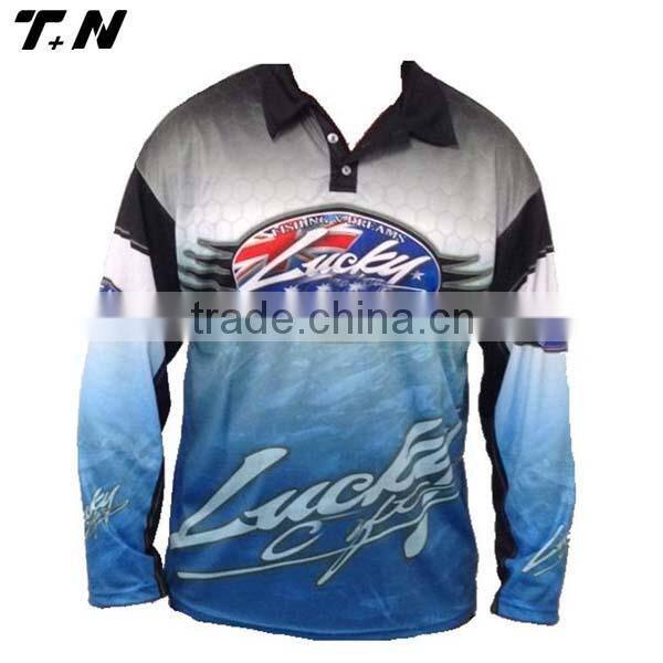 Breathable fishing shirts , wholesale fishing jersey custom