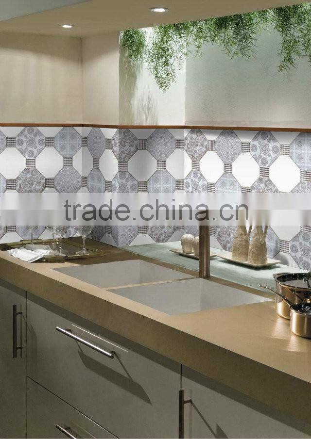 customized irregular glazed porcelain octagonal tile mosaic ceramic tile wall floor