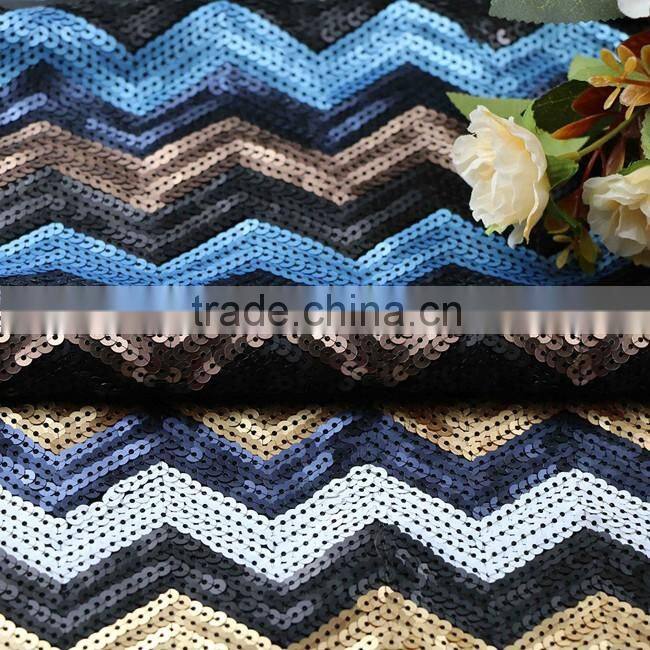 Fashional colorful 5mm dull sequins embroidery design sequins net embroidery fabric color changing sequins