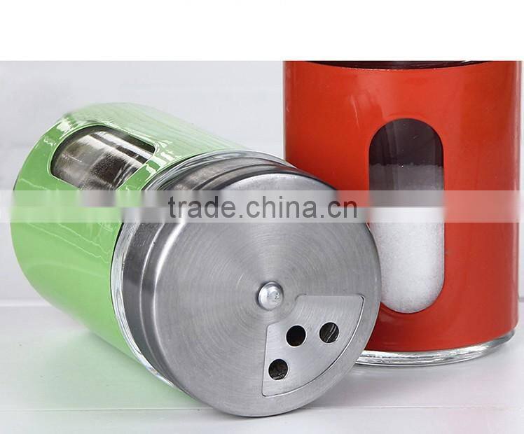 90ml Glass Seasoning Jars With Metal Shelf