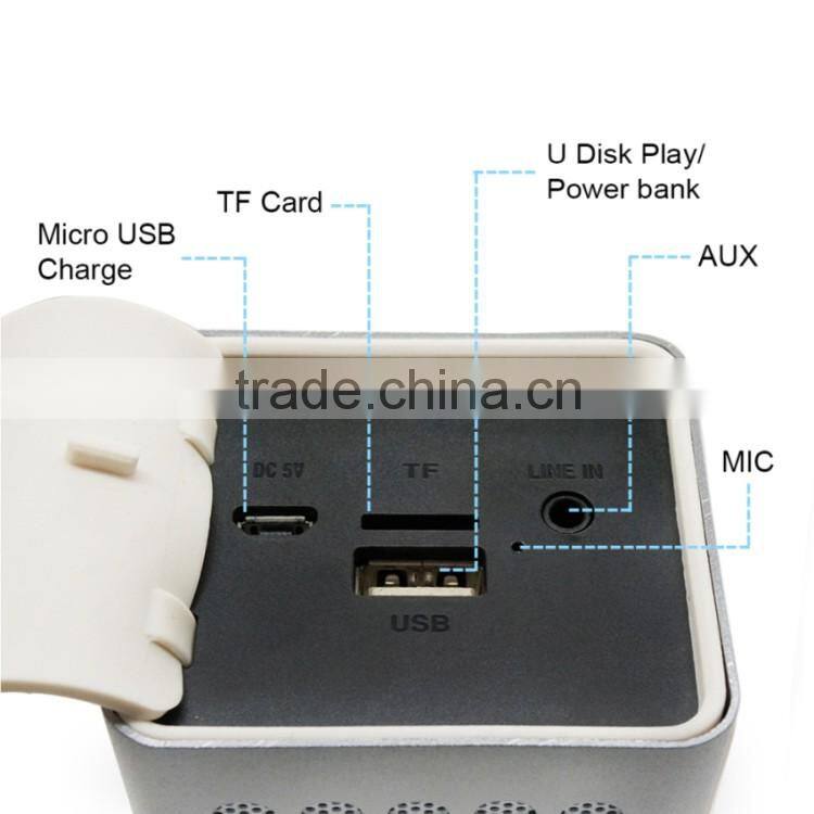 Dual channel stereo aluminum bluetooth speaker support TF card