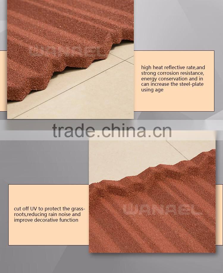 Wanael Traditional Noisy-resistant Metal building materials Red Clay Solar Roof Tiles