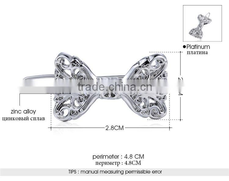 Latest model fashion bowknot Barrette bridal hair accessories, zinc alloy Barrette, handmade accessory for party girl dress