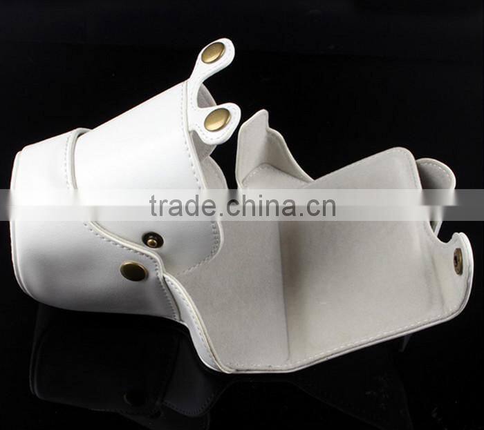 Wholesale white leather digital Camera Bag for Canon in Dongguan