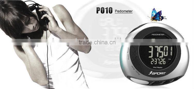 7 days memory 3D FM pedometer manual for ce pedometer