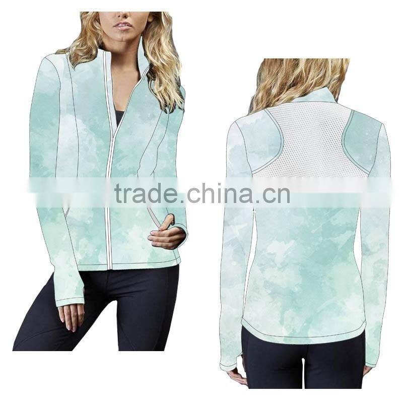 (Trade Assurance) wholesale custom breathable polyester spandex women sports jacket with new design