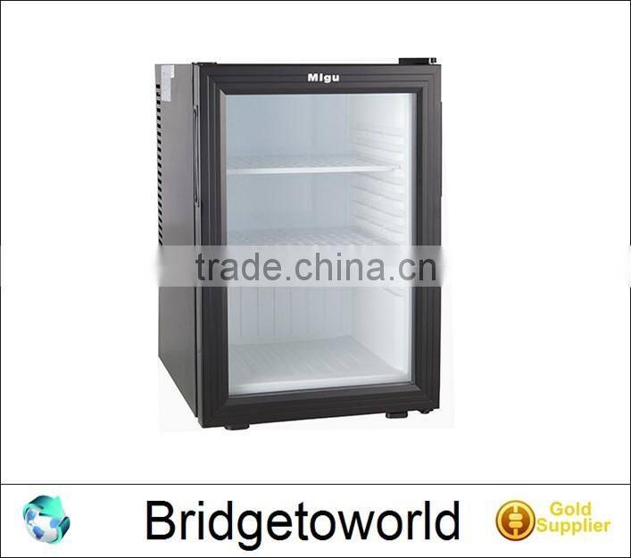 40L Upright Display Mini Fridge Refrigerator with Glass Front