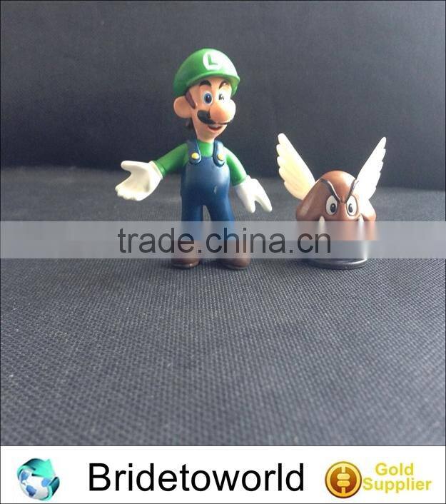3d plastic super mario cartoon figure toys 12pcs/set