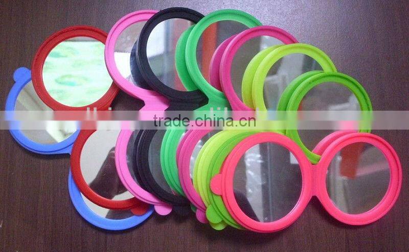 china factory silicone round make up mirror