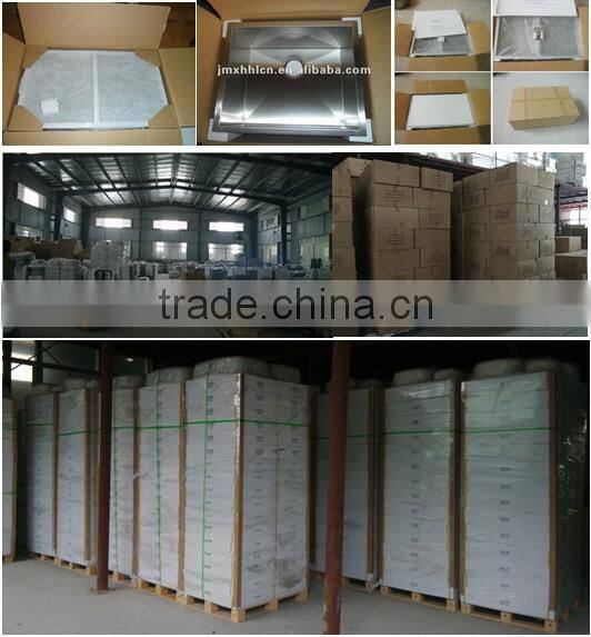 2015 hotsell 30"x18" zero radius handmade stainless steel bathroom sink