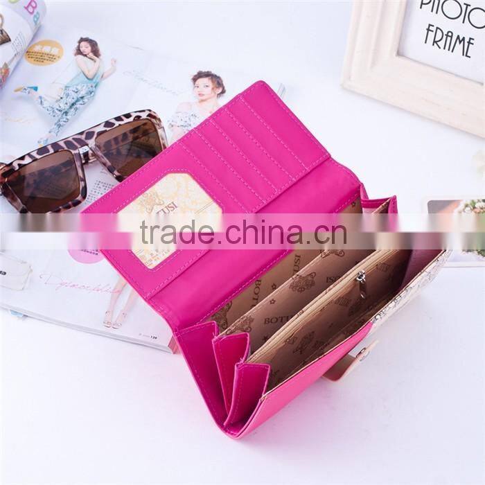 Candy colors women wallet girls PU leather purse ladies clutch bags