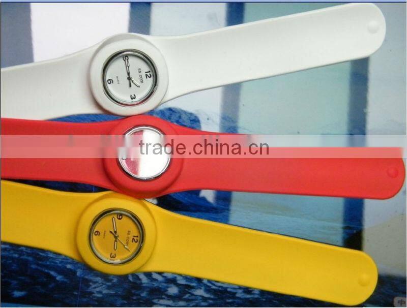 Fashion Rainbow Silicone Slap Sport Quartz Watch For gifts With Size Customized
