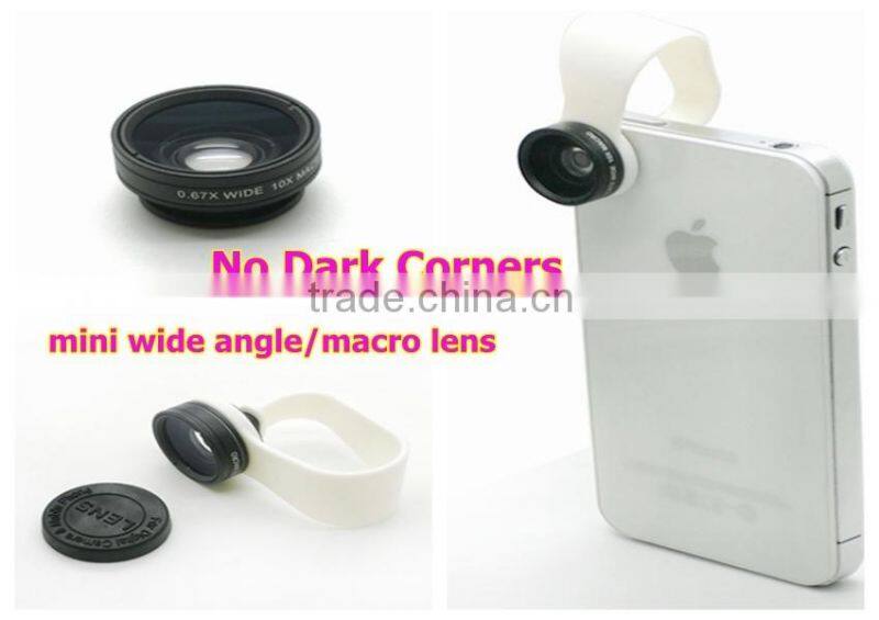 mobile phone zoom lens 10x macro Lens no dark corner shadow wide-angle lens for iphone samsung htc xiaomi