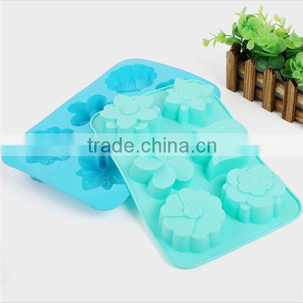 Silicon flower shapes lotus cake mold
