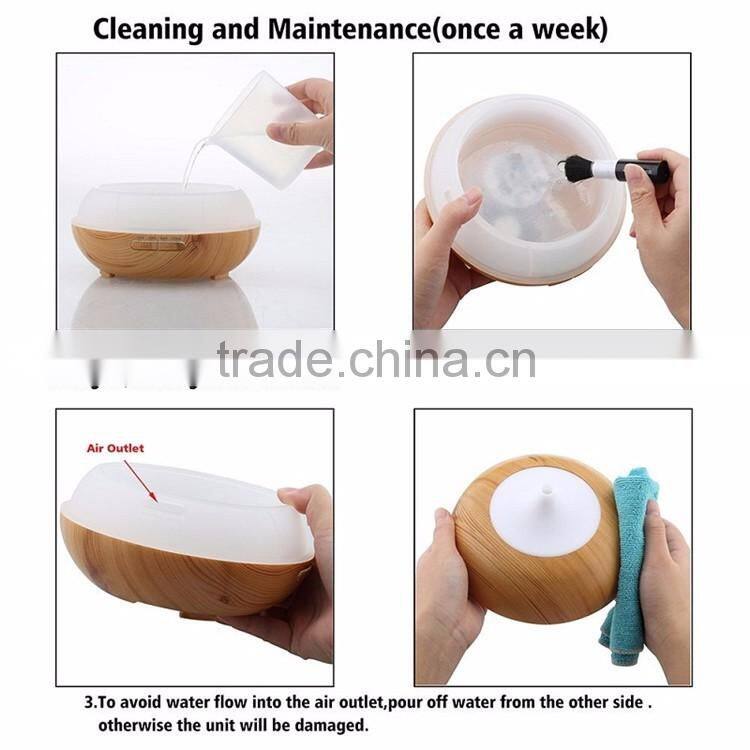 300ml Anion Ultrasonic Aromatherapy Wood Grain Aroma Diffuser For Yoga Room