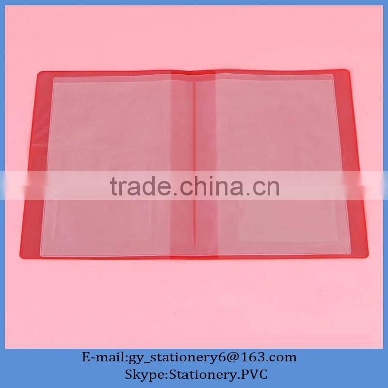 PVC document file holder with two crystal pocket