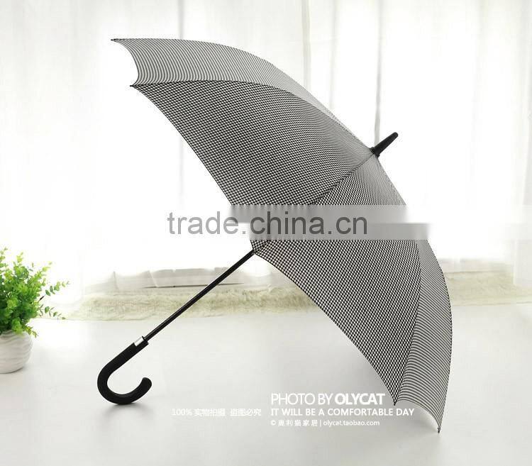 23" automatic walking stick straight business rain umbrella