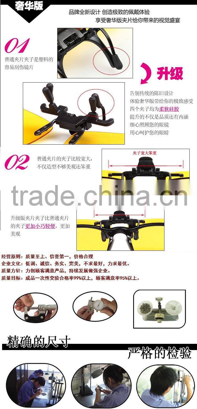 Anti uv polarized lens Drive and fishing myopia sunglasses clamping piece wholesale