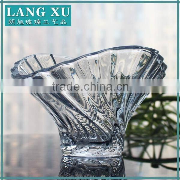 Wholesale high quality flower shape glass fruit plate