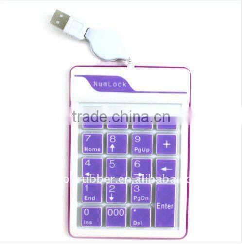 18 keys silicone mini numberic keyboard