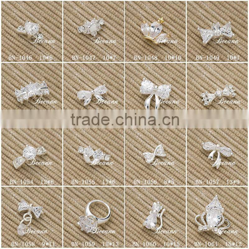 2015 crystal 3d finger nail art jewelry