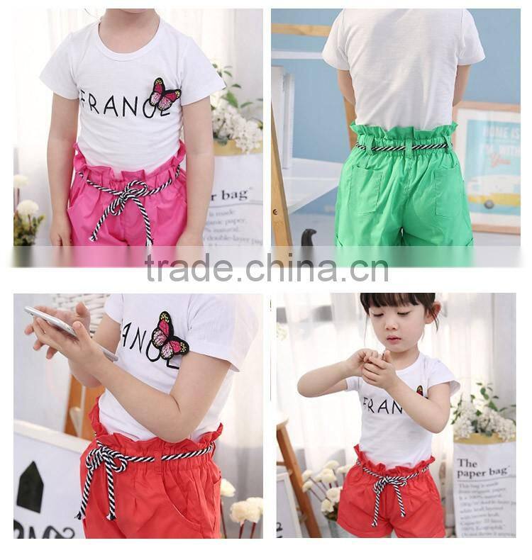 New Three Colors Summer Kids Clothes Children Shirts and Short Pants Sets