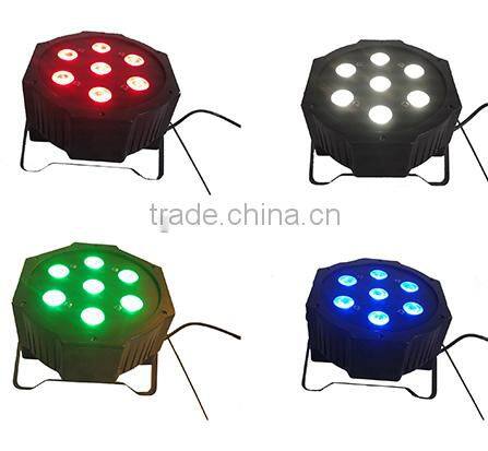 High Quality Powerful 7*10w RGBW 4 IN 1 Full Color Led Mini Flat Par Light For Stage Effect