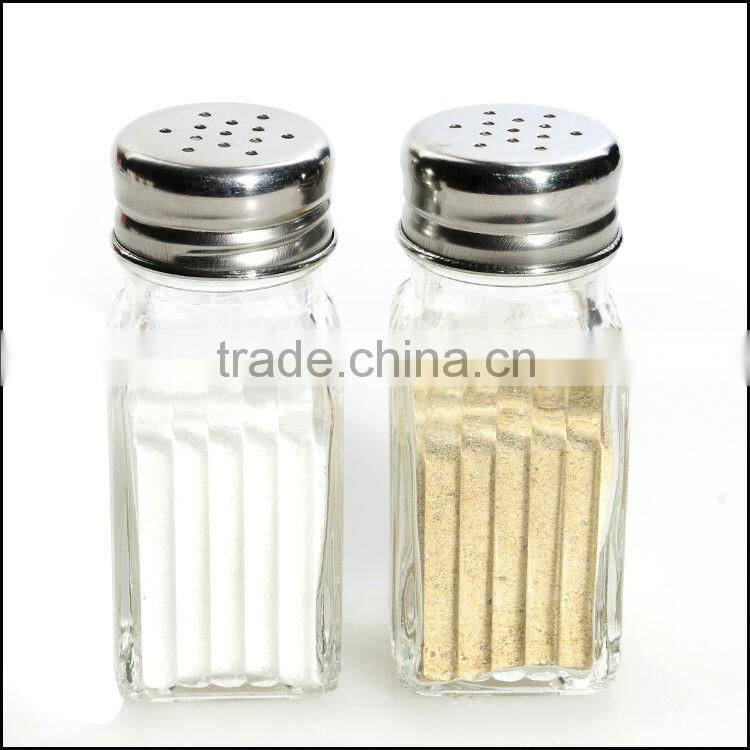 Glass Spice Jar With Metal Hole Lid