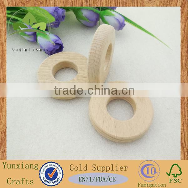Wooden baby teethers ring