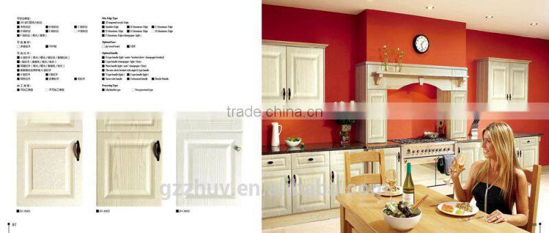 zhuv wood grain color decorative pvc kitchen cabinet door