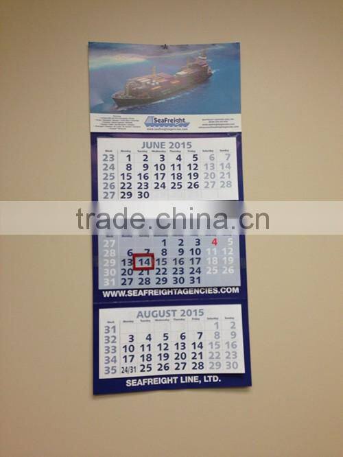 wall scroll 3 months calendar printing for 2017