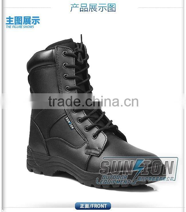 Tactical Boots Featuring Fanscinate design using waterproof nylon and cowhide leather.