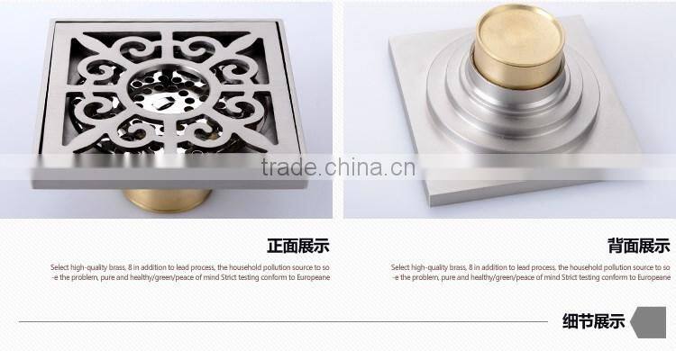 LABRAZE LE8504N washing machine copper wire drawing brass floor drains with connector