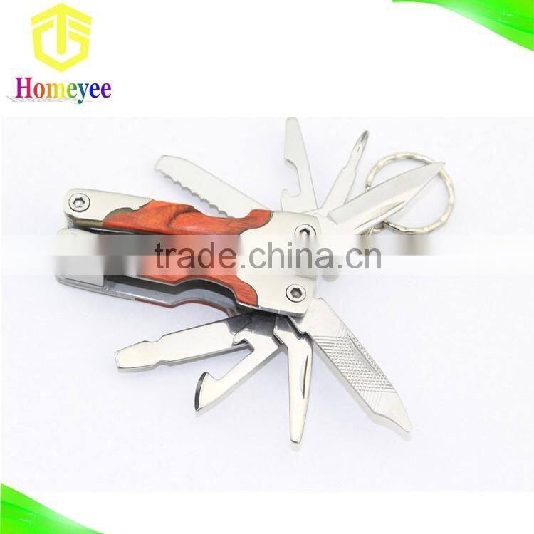 Mini Promotion GIft Tools Multifunction Plier With Rose Wood Handle