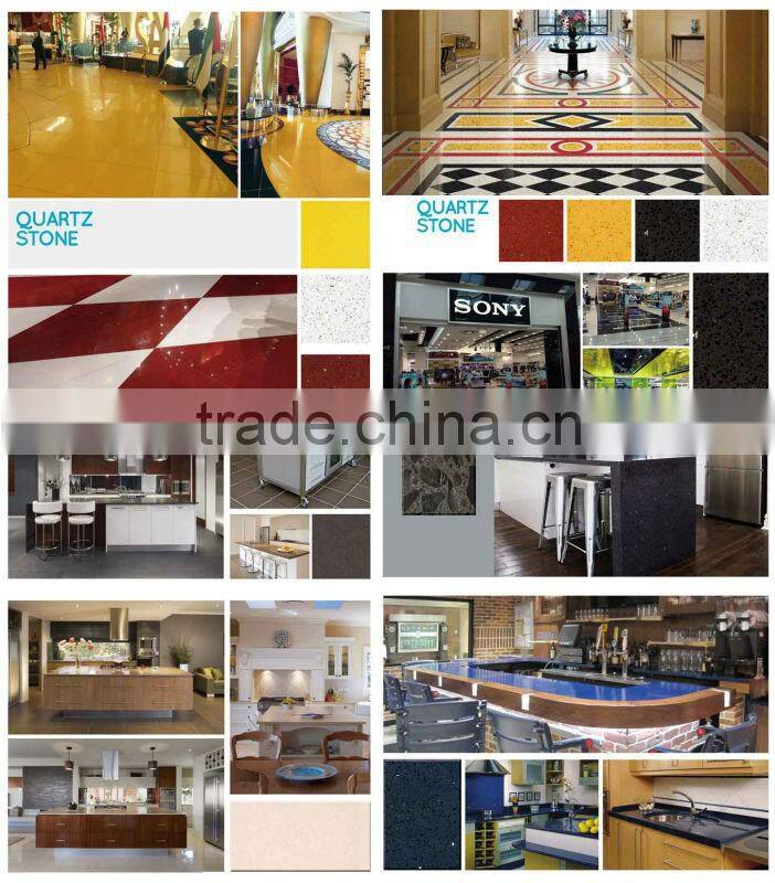 Engineered Diamond White Quartz Tile Flooring