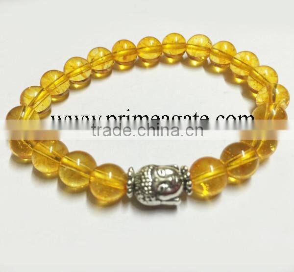 Natural Aquamarine Stretchable Buddha Bracelet | A grade good quality gemstone bracelet | Agate new jewelry 2016 bracelets