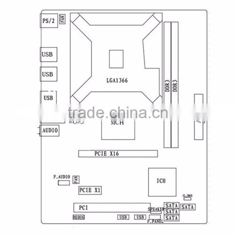 Supports DDR3 1600/1333/1066 memory X58+ICH10 Chipset lga1366 motherboard