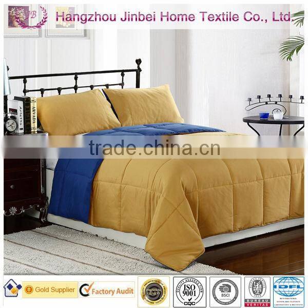 Blue-Gold Double Size Down Alternative Qulit/Microfiber Comforter Duvet /Polyester Duvet Cover