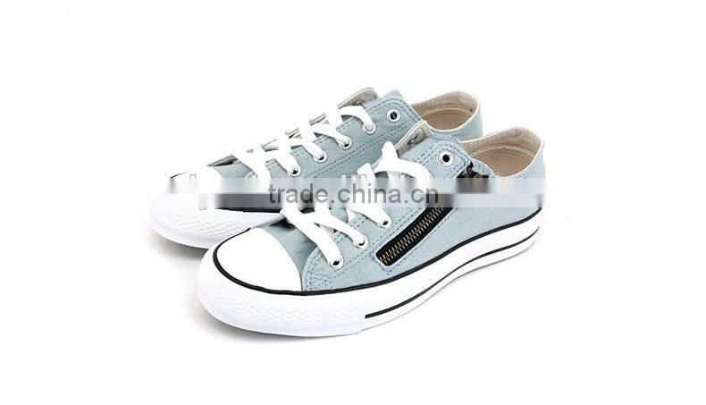 side zip decorated rubber sole platform slip on women sneakers cheap casual canvas shoes 2016, shoes women ladies