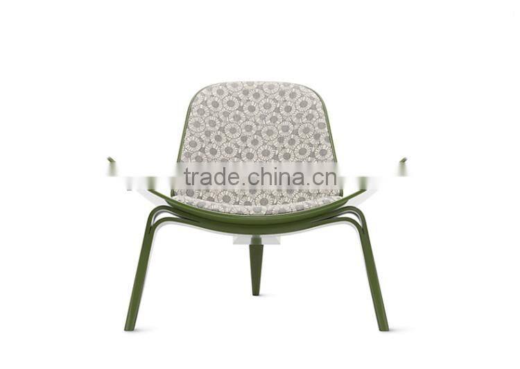Modern Bend plywood hans wegner ponyhide / cowhide shell chair