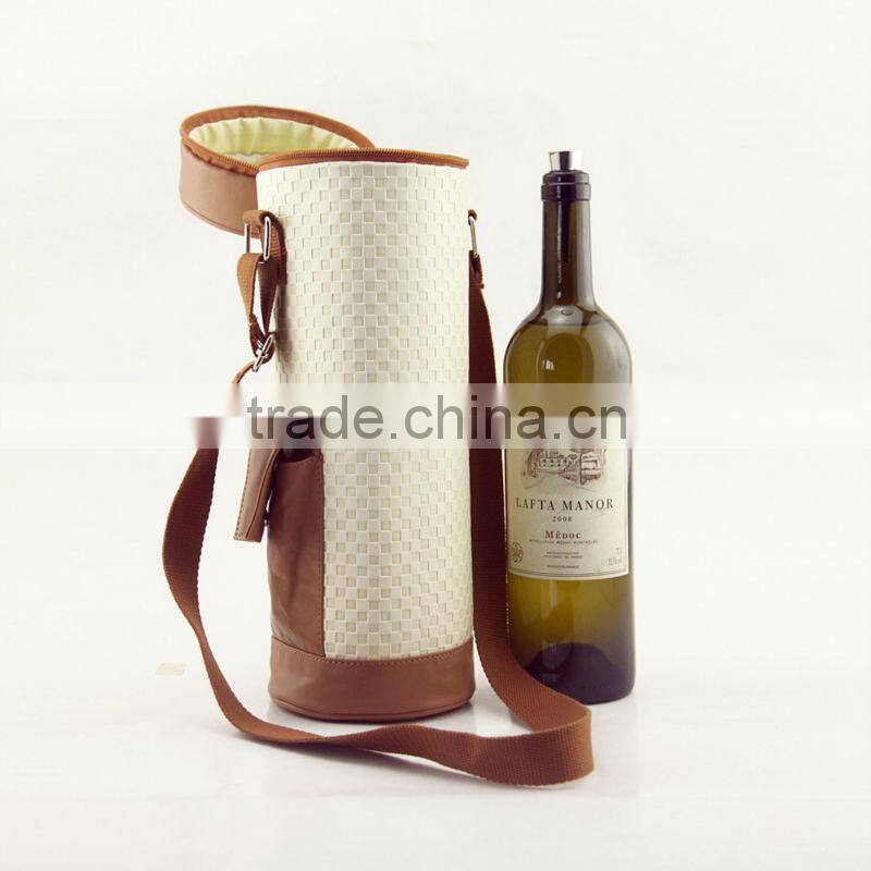 Wholesale Leather Red Wine Bag for Gifts