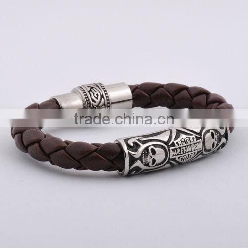 Stainless Steel Leather Bracelet Clasp(FB20030)