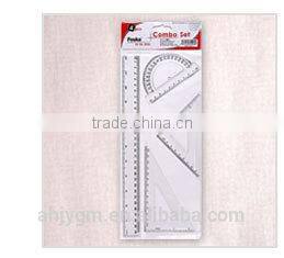 4 Pieces Plastic Ruler Set/geometric ruler set