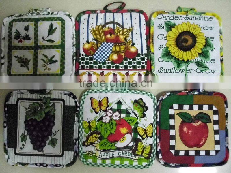 lowest price for printed pot holder stock lot closeouts buying in bulk wholesale