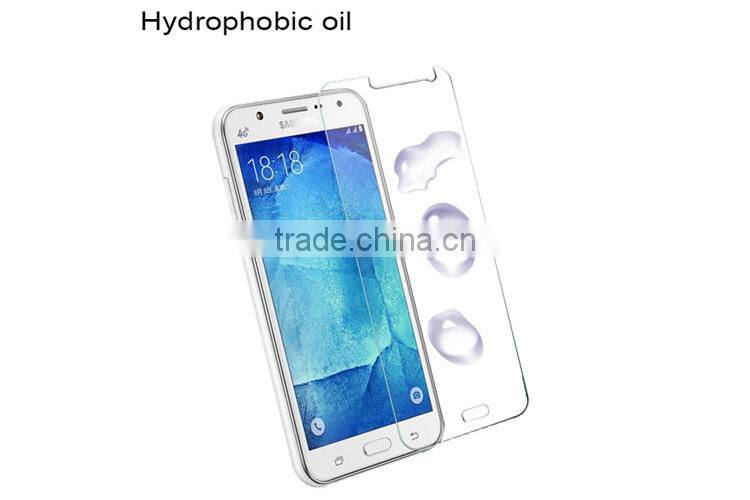 Wholesale high clear front tampered glass screen protector for samsung J710